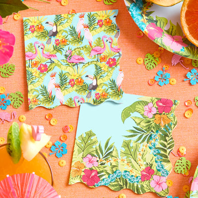 Tropical Napkins - 24 wavy paper napkins