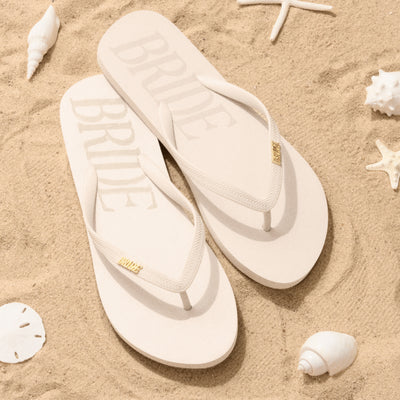 Bride Flip Flops - rubber flip flops