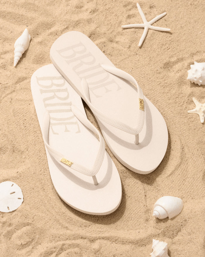 Bride Flip Flops - rubber flip flops