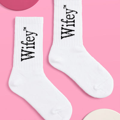 Wifey Socks - white tube socks