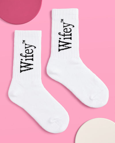 Wifey Socks - white tube socks