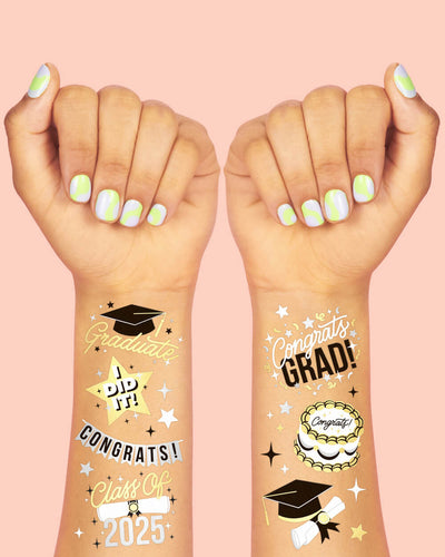 Class of '25 Tats - 48 foil temporary tattoos