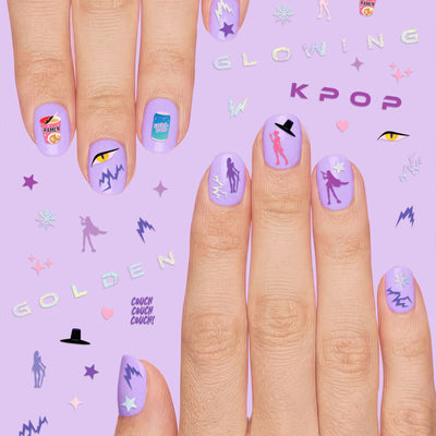 Kpop Nail Stickers - 4 sheet set