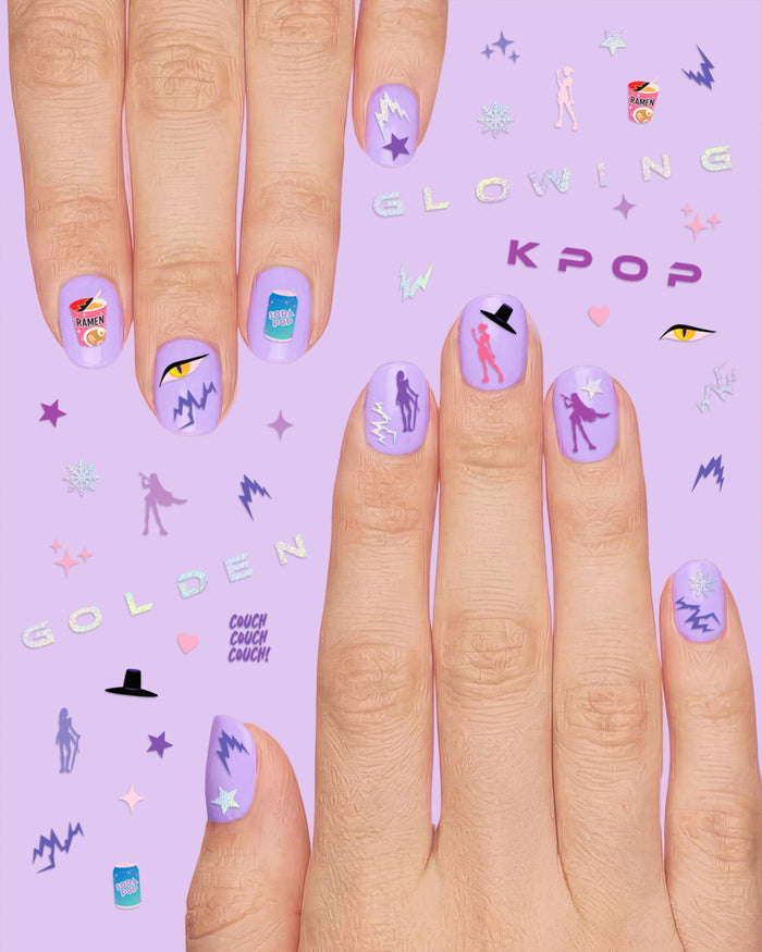 Kpop Nail Stickers - 4 sheet set