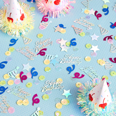 Rainbow Birthday Confetti - 200 pc foil confetti