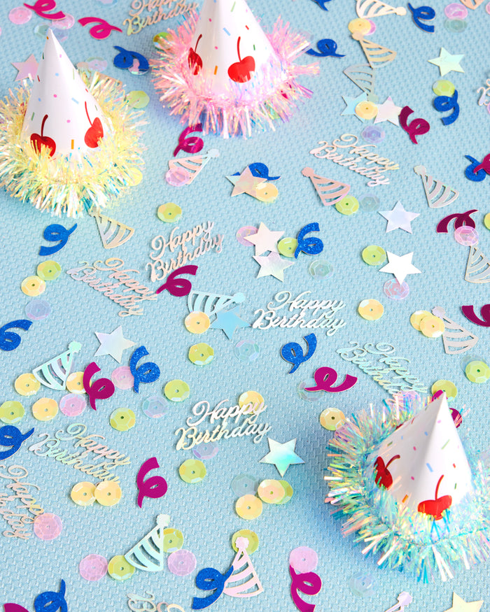 Rainbow Birthday Confetti - 200 pc foil confetti