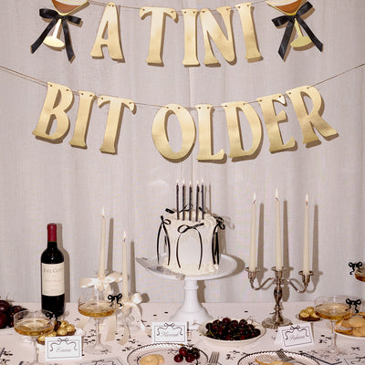 Espresso Tini Bit Older Banner - gold foil banner