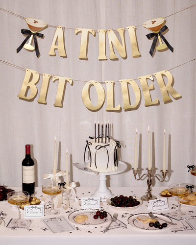 Espresso Tini Bit Older Banner - gold foil banner