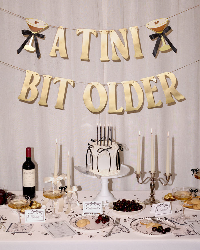 Espresso Tini Bit Older Banner - gold foil banner