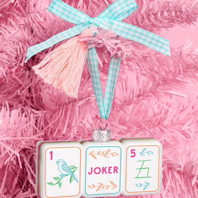 Mahjong Tile Ornament - glass ornament