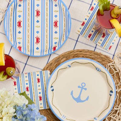 Nautical Plates - 24 paper plates