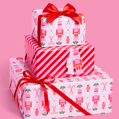 Nutcracker Wrapping Paper - 12 sheets + 16 tags