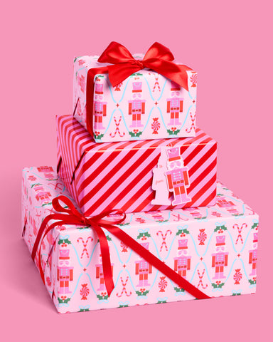 Nutcracker Wrapping Paper - 12 sheets + 16 tags