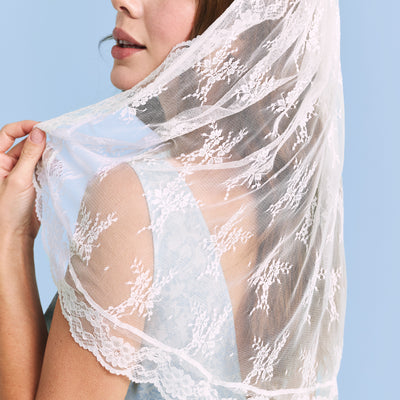 Lace on Lace Veil - layered multi lace veil