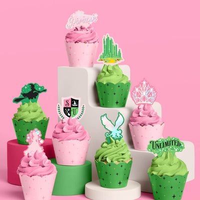 Emerald City Cupcake Set - 24 sets of liners + toppers