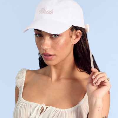 Tying the Knot Hat - embroidered hat + bow