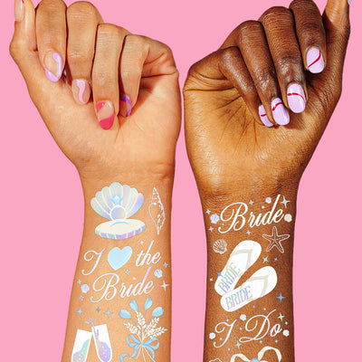Seashells & Wedding Bells Tats - 60 temporary tattoos