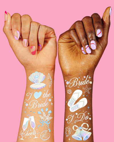 Seashells & Wedding Bells Tats - 60 temporary tattoos