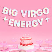 Big Virgo Energy Banner - iridescent foil banner