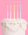 Pastel Glitter Candles - 10 glitter candles
