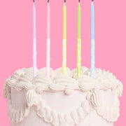 Pastel Glitter Candles - 10 glitter candles