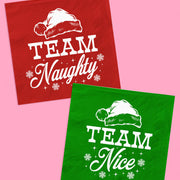 Team Naughty or Nice Napkins - 50 paper napkins