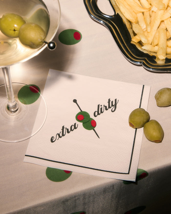 Party Neutral Martini Napkins - 25 paper napkins