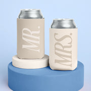 Mr And Mrs Huggies - 2 neoprene drink sleeves