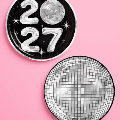 2027 NYE Disco Plates - Set of 24 Paper Plates