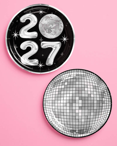 2027 NYE Disco Plates - Set of 24 Paper Plates