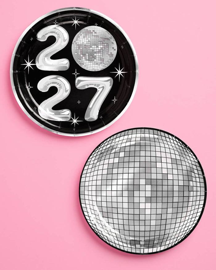 2027 NYE Disco Plates - Set of 24 Paper Plates