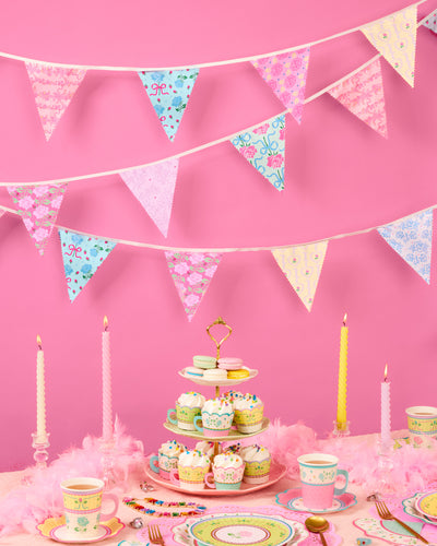 Tea Party Bunting Banner - pastel garland