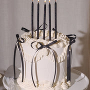 Midnight Sparkle Candles - 10 black glitter candles