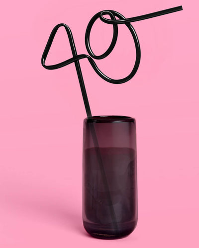 40 XL Straw - matte black straw