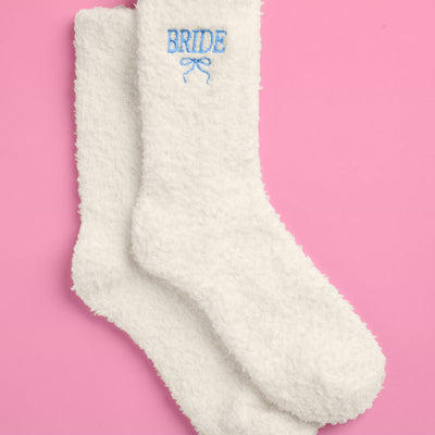 Bride Cloud Socks - fuzzy ivory socks