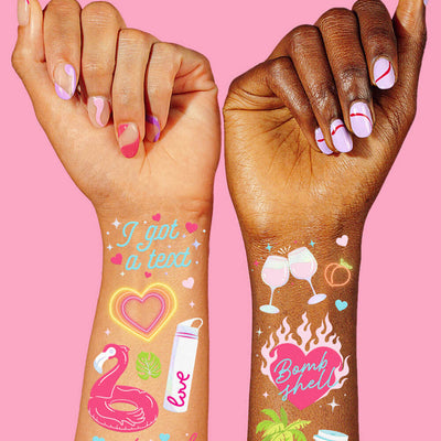 Love Island Tattoos - 2 temporary tattoo sheets