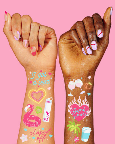 Love Island Tattoos - 2 temporary tattoo sheets