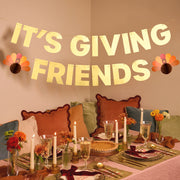 It's Giving Friends Banner - 3D paper banner