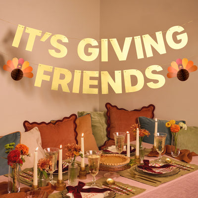 It's Giving Friends Banner - 3D paper banner