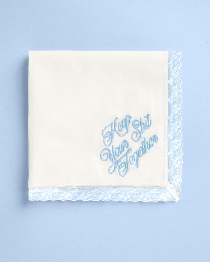 Keep Your Shit Together Hanky - embroidered handkerchief