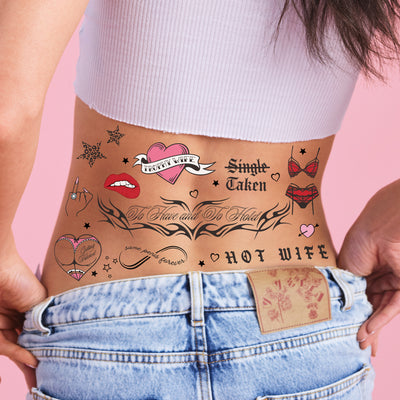 Trophy Wife Tats - 56 temporary tattoos