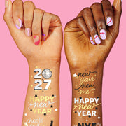 Metallic NYE Tats - 40 foil temporary tattoos