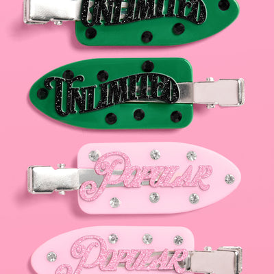 Emerald City Clips - 4 acrylic clips