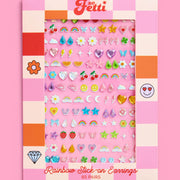 Rainbow Stick On Earrings - 65 sets, 130 pieces