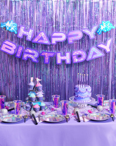 Takedown Banner - iridescent foil banner