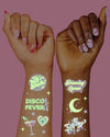 Disco Glo Tats - 48 foil temporary tattoos