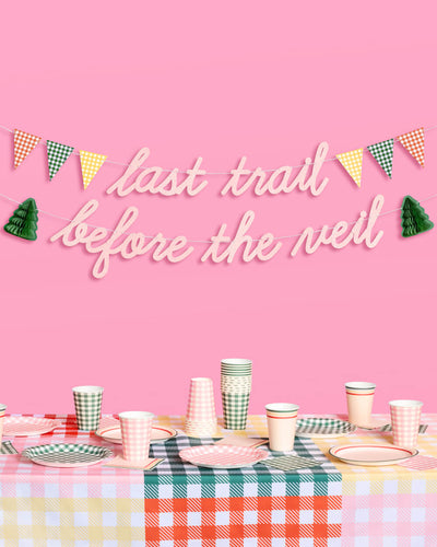 Last Trail Banner - 3D paper banner