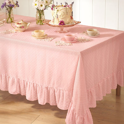 Tea Party Tablecloth - sheer polka dot tablecloth