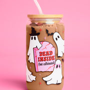 Halloween Ghost Tumbler - glass cup set