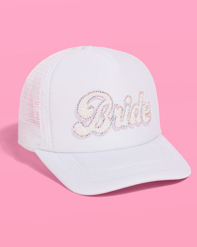 Bride Trucker Hat - embellished trucker hat